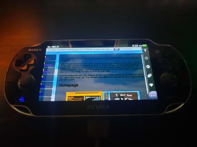 nick64.me on the Vita, some text is rendered black instead of orange