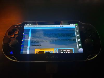 nick64.me on the Vita, some text is rendered black instead of orange
