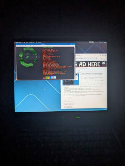 Void Linux neofetch running on the T41.