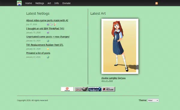 A screenshot of the new website design