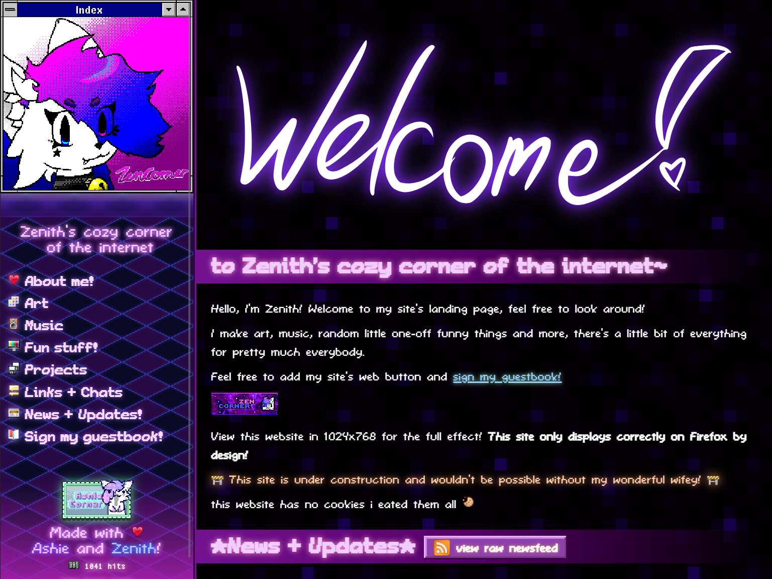 The homepage of zencorner.xyz