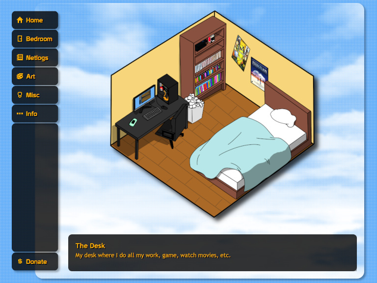 A picture of the Bedroom page in the new redesign